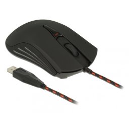 Mouse Gaming optic 4 butoane USB negru, Delock 12531