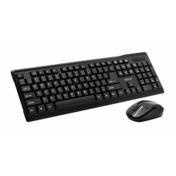 Kit wireless tastatura si mouse optic Negru, Spacer SPDS-1100