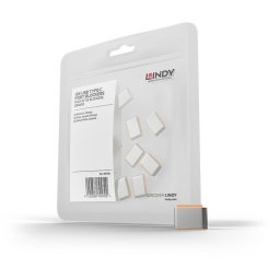 Set 10 bucati Port Blocker USB-C/Thunderbolt 3 Orange, Lindy L40440