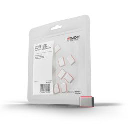 Set 10 bucati Port Blocker USB-C/Thunderbolt 3 Roz, Lindy L40437