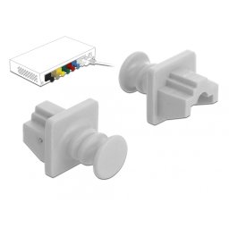 Set 10 buc protectie impotriva prafului pentru RJ45 Albe, Delock 86507