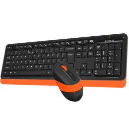 KIT tastatura + mouse wireless A4Tech Fstyler Negru/Orange, FG1010 Orange