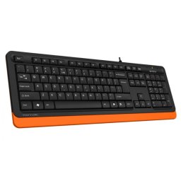 Tastatura A4Tech Fstyler USB Negru/Orange, FK10 Orange