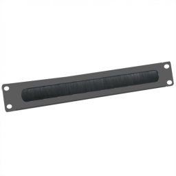 Panou cabluri cu perii ghidaj 19" 2U RAL9005 Negru, Value 26.99.0316