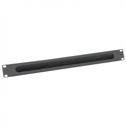 Panou cabluri cu perii ghidaj 19" 1U RAL9005 Negru, Value 26.99.0315