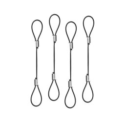 Set 4 bucati sarme de legatura din otel pentru securizarea cablurilor/adaptoarelor, Lindy L40774