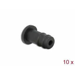 Protectie impotriva prafului jack stereo 3.5mm mama set 10 buc Negru, Delock 60251