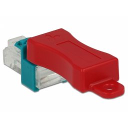 Set 6 buc clips securizare mufa RJ45 + cheie, Delock 86425