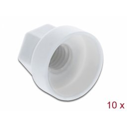 Set 10 buc protectii impotriva vremii/coroziunii pentru surub M6 Alb, Delock 60249
