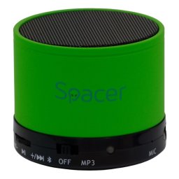Boxa portabila bluetooth TOPPER 3W Verde, Spacer SPB-TOPPER-GREEN