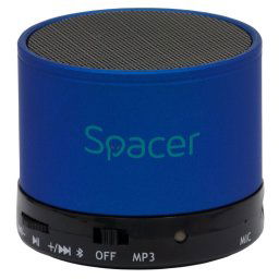 Boxa portabila bluetooth TOPPER 3W Blue, Spacer SPB-TOPPER-BLU