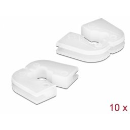 Set 10 buc protectie cabluri dreptunghiular - diametru 2.3 mm Natural, Delock 60257