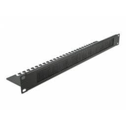 Organizator cabluri 19" 1U pentru cabinet cu suport, Delock 66484