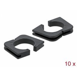 Set 10 buc protectie cabluri dreptunghiular - diametru 9.3mm Negru, Delock 60261