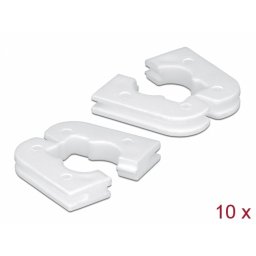 Set 10 buc protectie cabluri dreptunghiular - diametru 5.6mm Alb, Delock 60255
