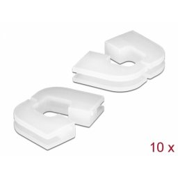 Set 10 buc protectie cabluri dreptunghiular - diametru 4.6 x 4.6 mm Natural, Delock 60254