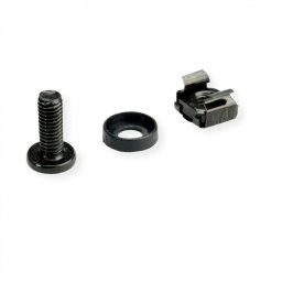 Set 100 buc suruburi M6 montare rack/cabinet/dispozitive 19" Negru, Roline 26.50.5005