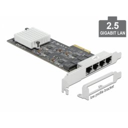 PCI Express x4 la 4 x 2.5 Gigabit LAN RTL8125, Delock 89192