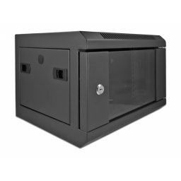 Cabinet 10" 4U cu usa din sticla Negru, Delock 43379