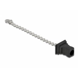 Protectie pentru conector fibra optica SC Negru prindere lant, Delock 86847
