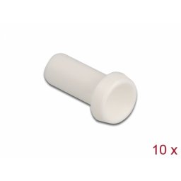 Set 10 bucati protectii pentru fibra optica 2.5mm Alb, Delock 86845