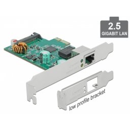 PCI Express x1 la 1 x RJ45 2.5 Gigabit LAN PoE+ RTL8125, Delock 89139