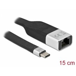 Adaptor FPC Flat USB 3.2 Gen1-C la Gigabit LAN 15cm, Delock 86936
