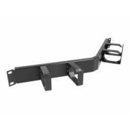 Organizator cabluri 19" 1U 4 inele unghi Negru, Delock 66667