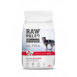Hrana uscata pentru caini Raw Paleo Ultra Beef Medium Large Adult 2kg