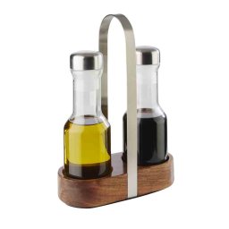 Set oliviera 2 piese cu suport lemn si inox APS
