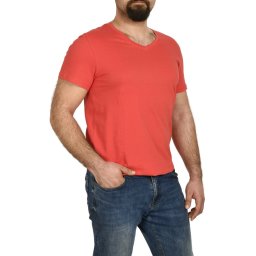 Tricou bumbac in anchior, Glo Story, corai (Marime tricou: M)