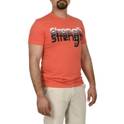 Tricou barbat cu imprimeu STRENGTH, corai (Marime tricou: M)