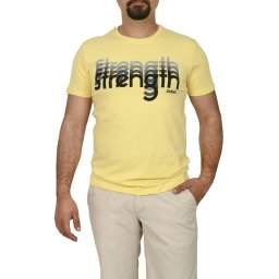 Tricou barbat cu imprimeu STRENGTH, galben (Marime tricou: XL)