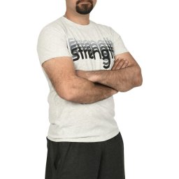 Tricou barbat cu imprimeu STRENGTH, gri (Marime tricou: XL)
