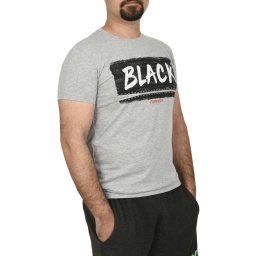 Tricou slim fit cu imprimeu BLACK, gri (Marime tricou: XL)