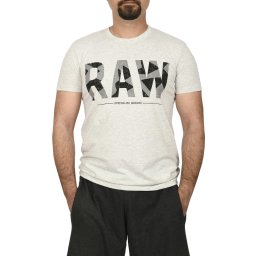 Tricou slim fit cu imprimeu RAW, gri (Marime tricou: XL)