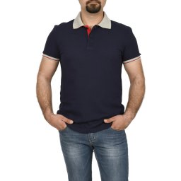Tricou polo cu doi nasturi, Glo Story, bleumarin (Marime tricou: S)