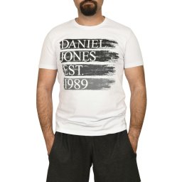 Tricou barbat cu imprimeu, alb (Marime tricou: XL)