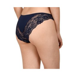 Chilot clasic cu terminatii din dantela, Lemila (Culoare: Alb, Marime chilot: S)