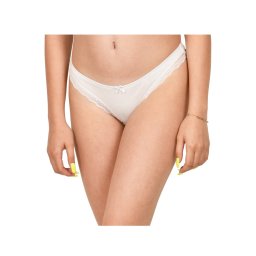 Chilot tanga cu borduri din dantela, Lemila (Culoare: Negru, Marime chilot: L)