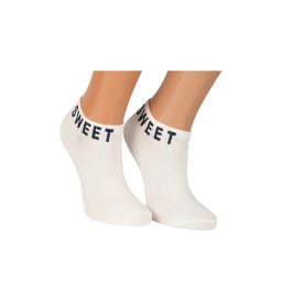 Sosete dama SWEET, set 2 perechi, alb (Marime sosete: 35/38)