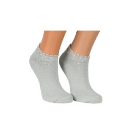 Sosete scurte cu pietricele aplicate, set 2 perechi, vernil (Marime sosete: 35/38)