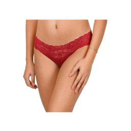 Chiloti fara cusaturi cu bordura din dantela, Agnes (Culoare: Bordo, Marime chilot: L)
