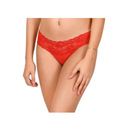 Chiloti tanga cu bordura din dantela, Evelyn (Culoare: Bej, Marime chilot: S)