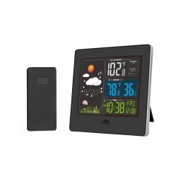 Stație meteo cu afișaj LCD Solight TE80 230V neagră