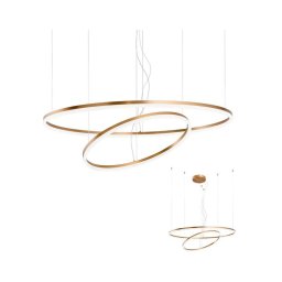 Redo 01-1721 - Lustră LED pe cablu ORBIT LED/42W + LED/66W/230V bronz