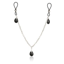 California Exotics Nonpiercing Nipple Chain Jewelry Onyx