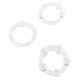 Stay Hard Cock Rings - Set Cock Rings Transparent 3 Pcs