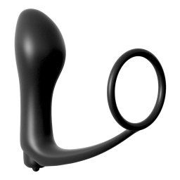 Anal Fantasy Ass-Gasm Cockring Vibrating Plug Black