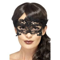 Fever Embroidered Lace Filigree Heart Eyemask 45628